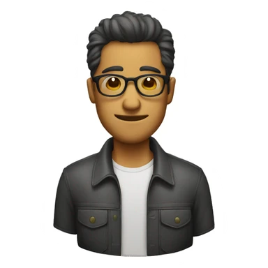 Hombre con lentes  sticker