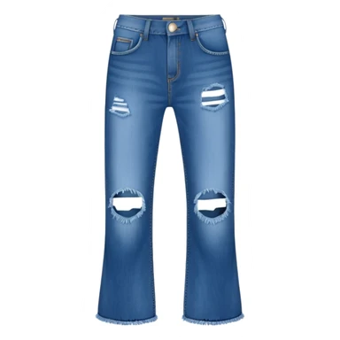 Baggy jeans with flared jeans sticker