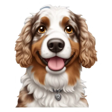 Red Merle Aussie Doodle sticker