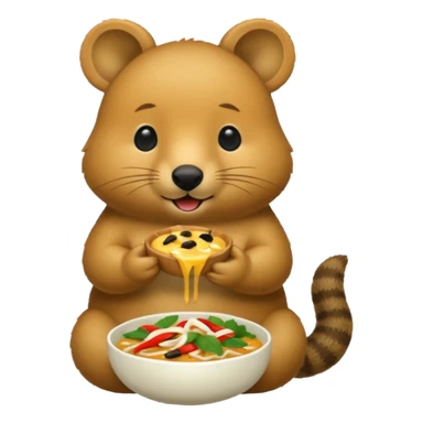 quokka eating vietnam food sticker