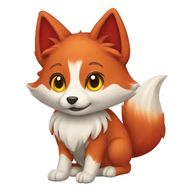 red haired kitsune sticker