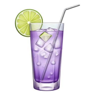 Cocktail light purple with high glass sticker