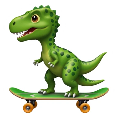 Dinosaur on a skateboard sticker