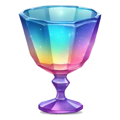 Sparkly glossy colorful glass crystal sparkly cup sticker