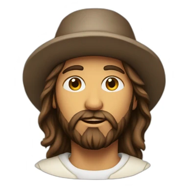 Jesus with a hat but hes cool now sticker