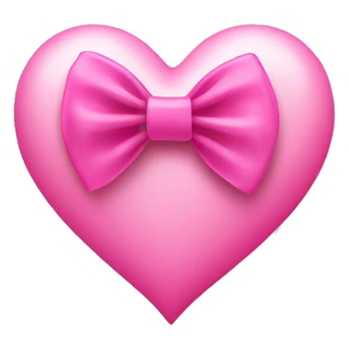 Pink heart whit bow sticker