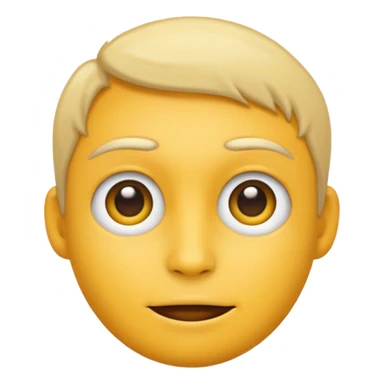 create an emoji of face facing straight forward but looking to the side only with its eyes sticker