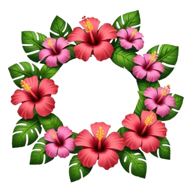 Hibiscus lei sticker