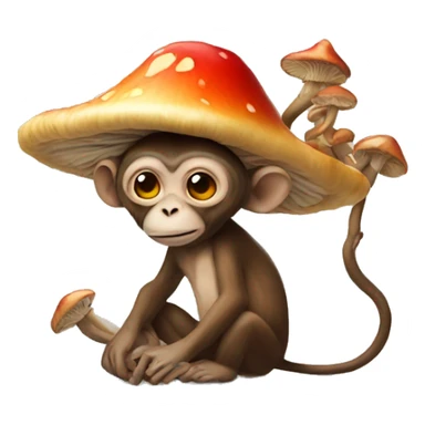 monkey on shrooms sticker