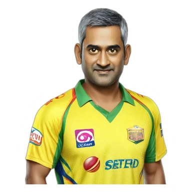 Thala Dhoni in CSK jersey sticker