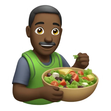 Marroi comiendo ensalada  sticker