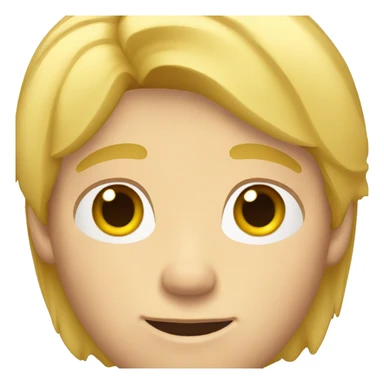 blond guy with middle part hair  sticker