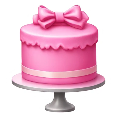 pink cake with bow  sticker