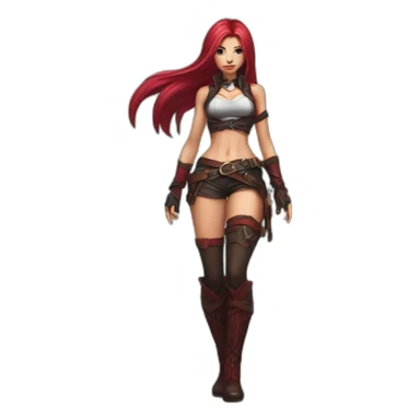 Katarina posing legs sfw sticker