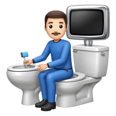 Large tv man from skibidi Toilet  sticker
