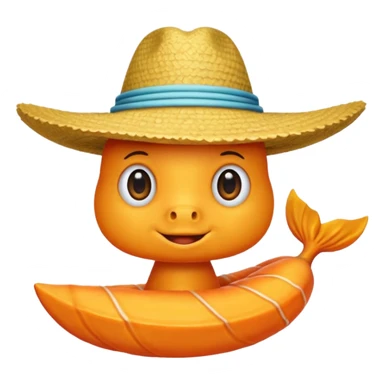 Caballito de mar con sombrero sticker