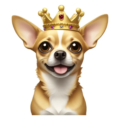 Chihuahua with an crown  sticker