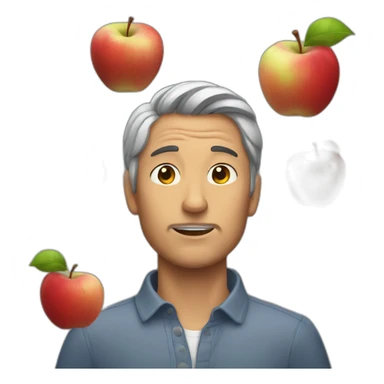 A man who fell in a bunch of apples sticker