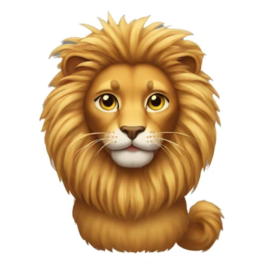cat with a lion mane and a tasseled tale sticker