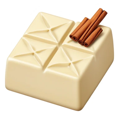 White chocolate with apple and cinnamon pieces sticker