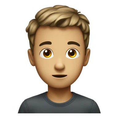 Boy having a question sticker