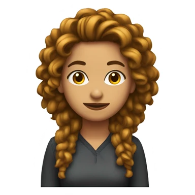 chica caucásica con rizos cobrizos  sticker