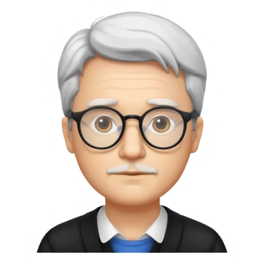 philosopher, wearing glasses sticker