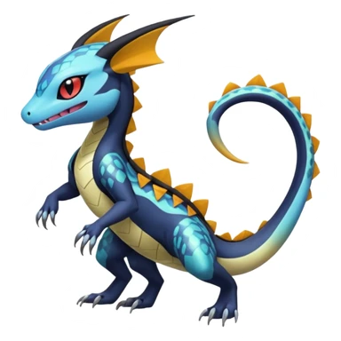 Meloetta-Dewott-Salandit-Nargacuga-Pokémon-Fakémon-fusion-hybrid-creature sticker