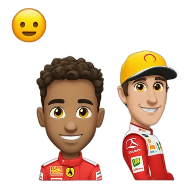 Lewis Hamilton mélangé a Charles Leclerc sticker