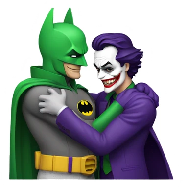 Batman hugging the joker sticker