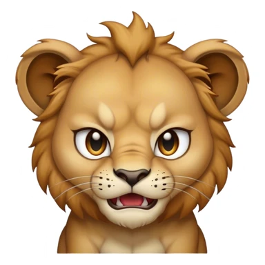 Angry Lion baby sticker