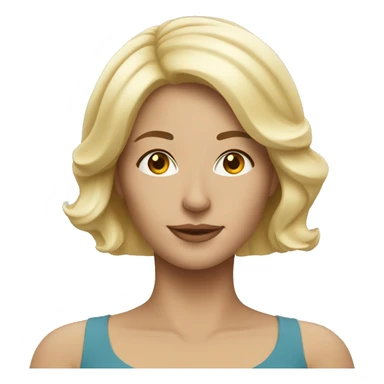 White Blonde woman relaxing sticker