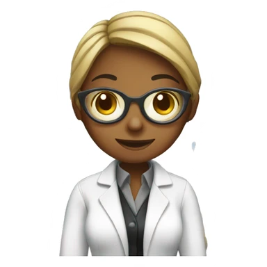 female chemist working in the lab with chemicals  sticker