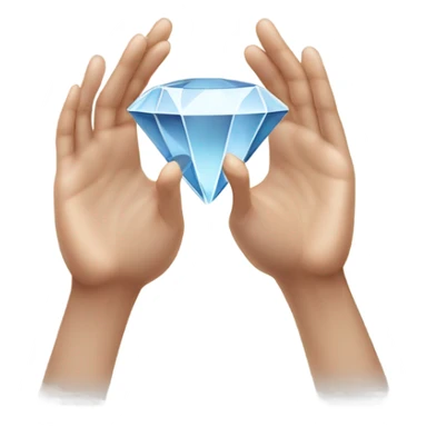 Create a diamond using hands that spreads apart sticker
