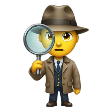 detective with a magnifying glass sticker