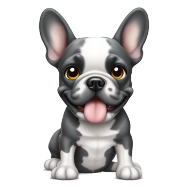 Black and gray Merle French bulldog sticker