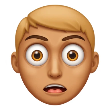 Crazy face emoji with twitching eye sticker