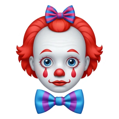 Sad clown sticker