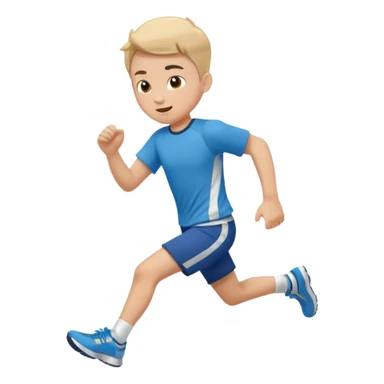 High resolution of ful body kid running  sticker