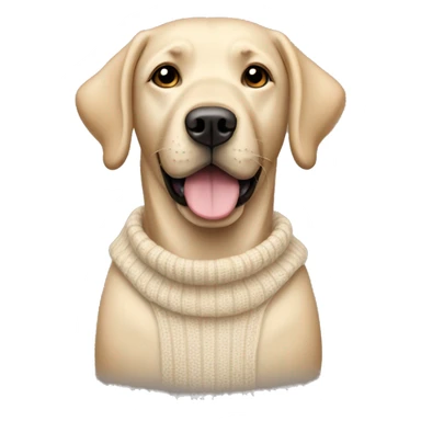 Labrador wearing a light beige sweater  sticker