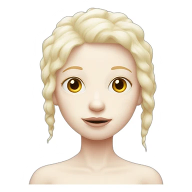 albino redhead with slanting eyes sticker