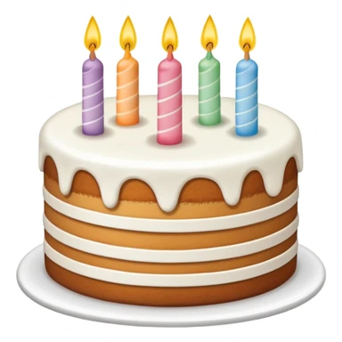 un gateau d'anniversaire dessiner au trait de couleur blanc sticker