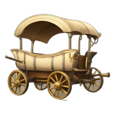 wagon bright steampunk sticker