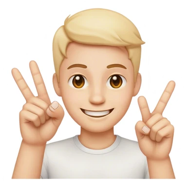 Smile emoji with middle fingers sticker