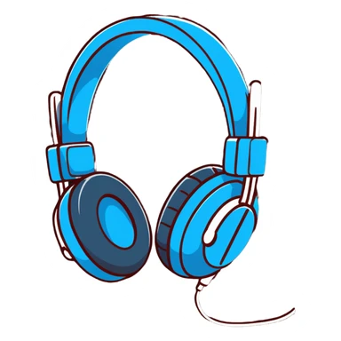 Smooth R&B songlist icon with headphones and soul vibes sticker