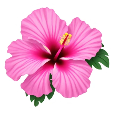 pink hibiscus flower sticker