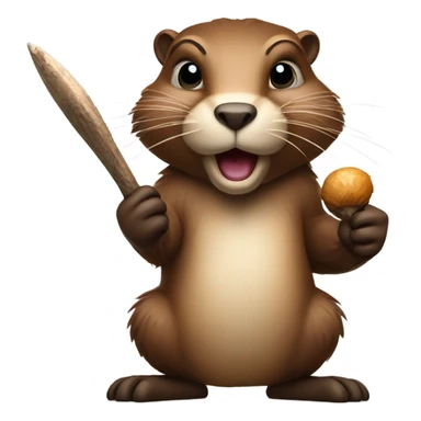 Dart playing beaver sticker