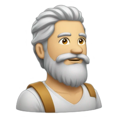 homme barbe et longs cheveux sticker