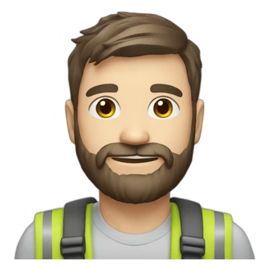 Nate Clark Ohio full stack engineer senior with Beard sticker