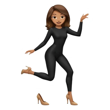 girl dancing in high heels in bodysuit sticker